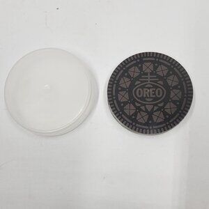 Oreo Playing Cards Round Deck In Case 3 Inch Diameter In Plastic Case